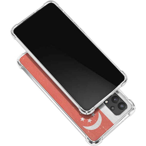 Singapore Flag Distressed Galaxy A32 5G Clear Case